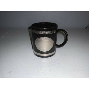 Easyriders motorcycle magazine coffee mug, black with silver embossed image